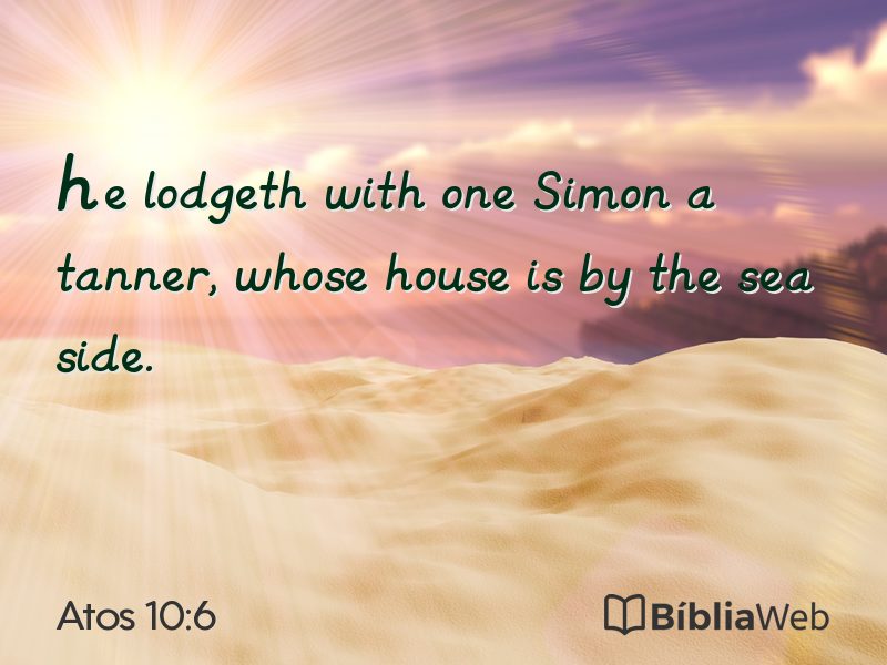 Atos 10:6 em imagem para compartilhar