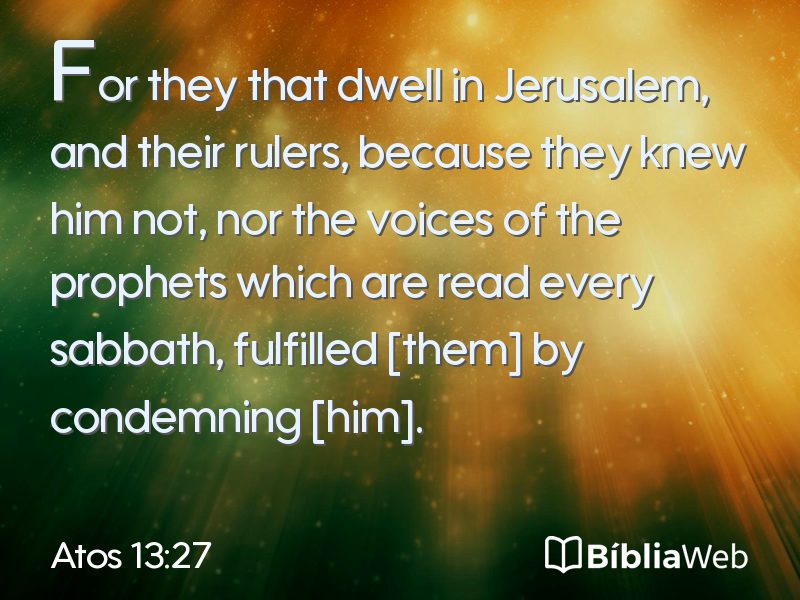 Atos 13:27 em imagem para compartilhar