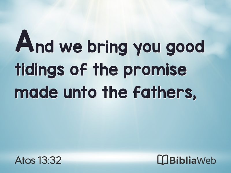 Atos 13:32 em imagem para compartilhar