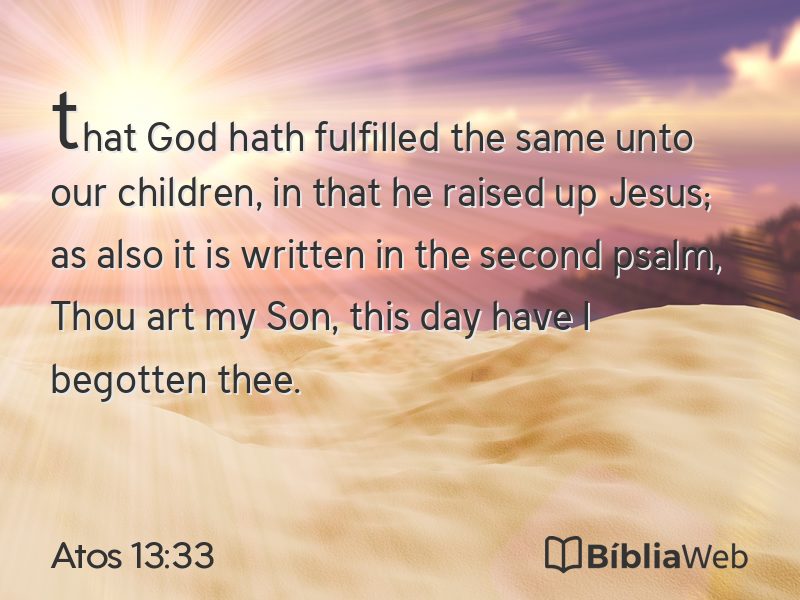 Atos 13:33 em imagem para compartilhar