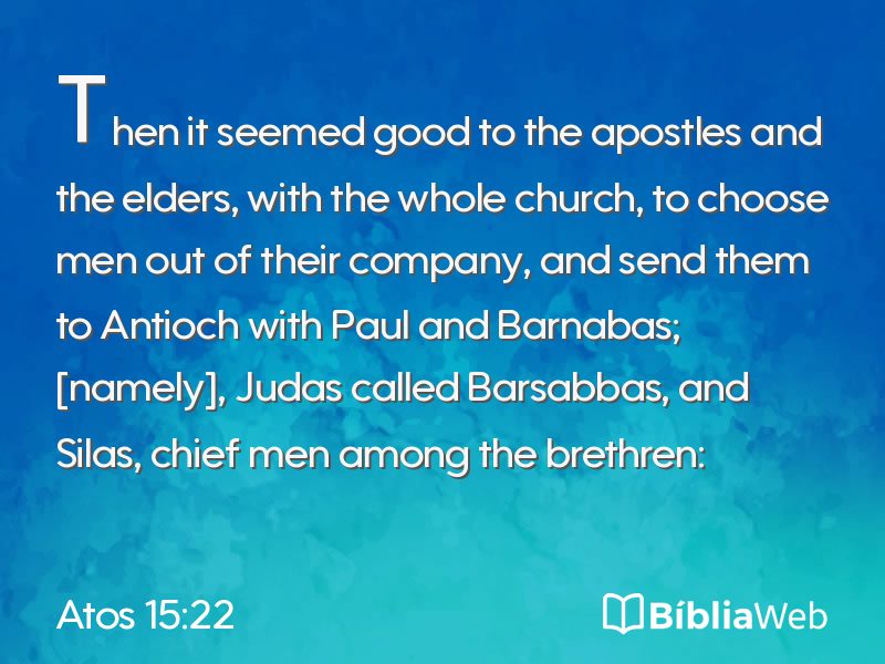 Atos 15:22 em imagem para compartilhar