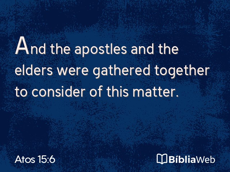 Atos 15:6 em imagem para compartilhar