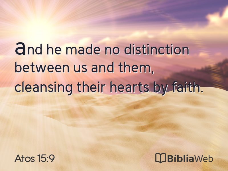 Atos 15:9 em imagem para compartilhar