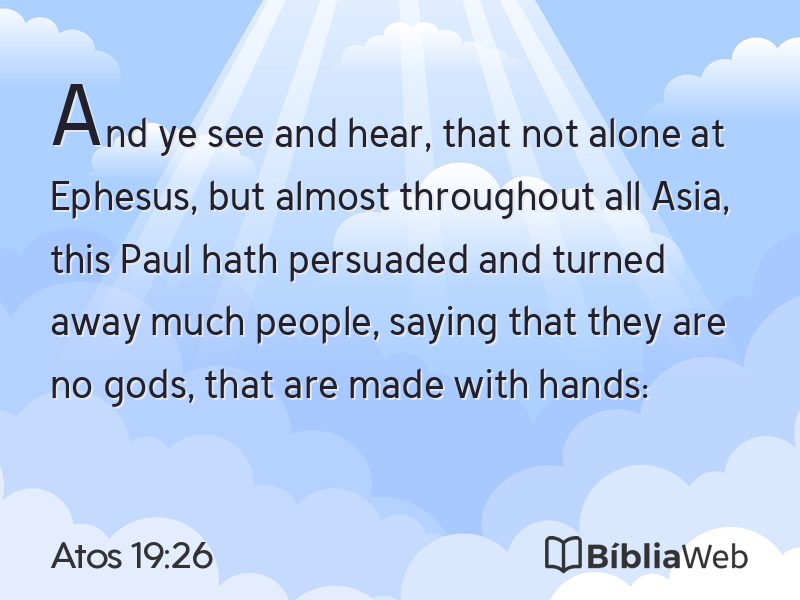 Atos 19:26 em imagem para compartilhar
