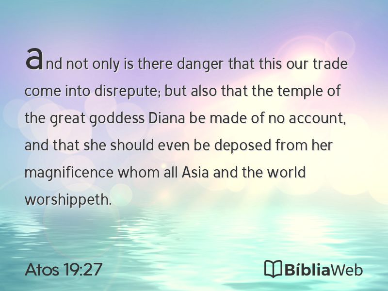 Atos 19:27 em imagem para compartilhar