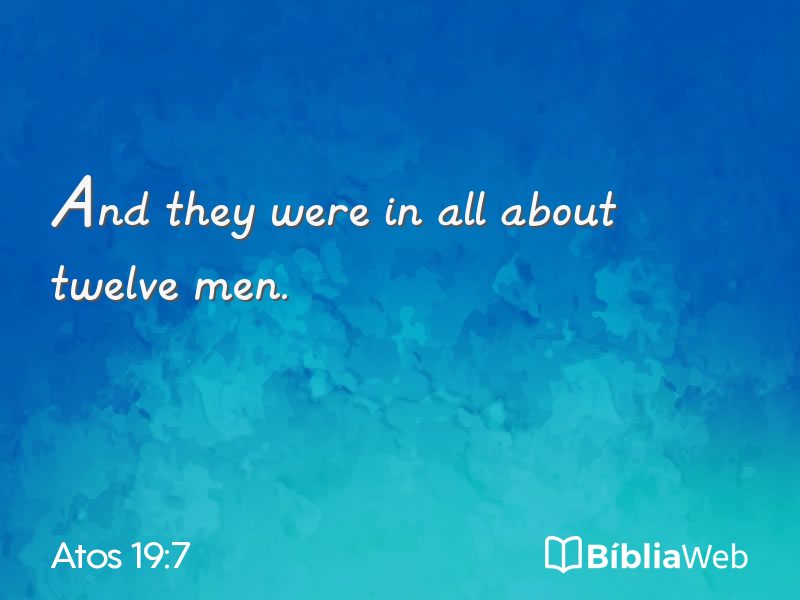 Atos 19:7 em imagem para compartilhar