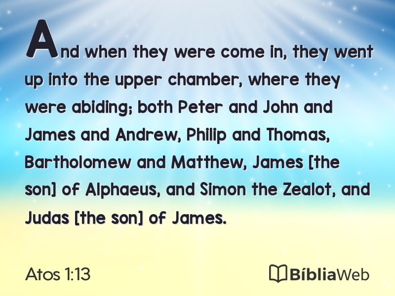 Atos 1:13 em imagem para compartilhar