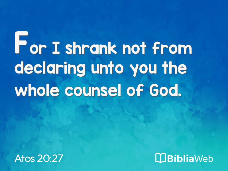 Atos 20:27 em imagem para compartilhar