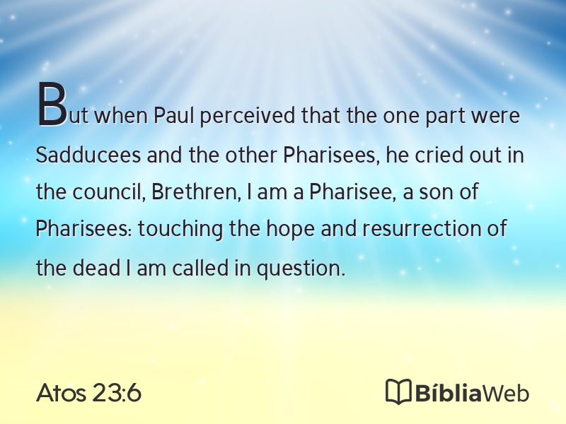 Atos 23:6 em imagem para compartilhar