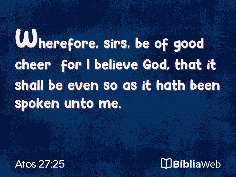 Atos 27:25 em imagem para compartilhar
