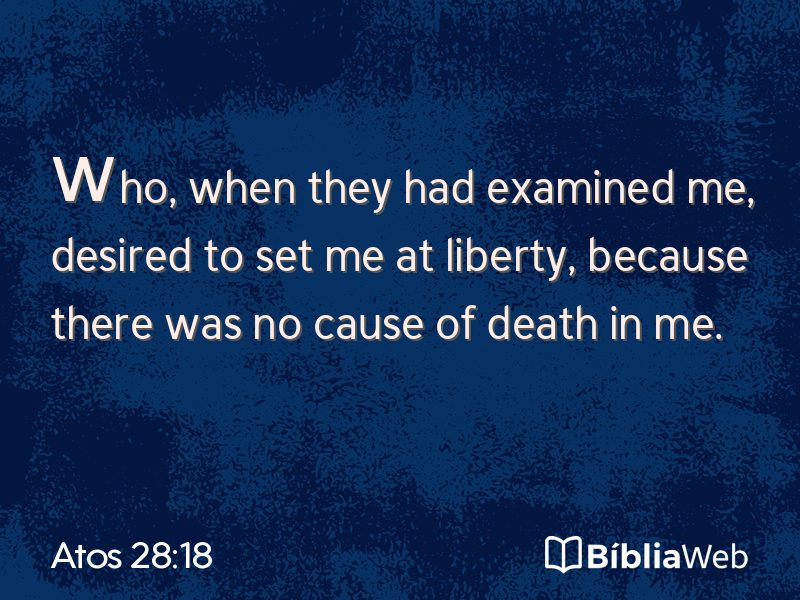Atos 28:18 em imagem para compartilhar