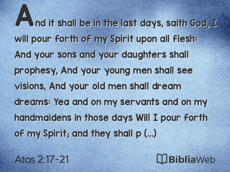 Atos 2:17-21 em imagem para compartilhar