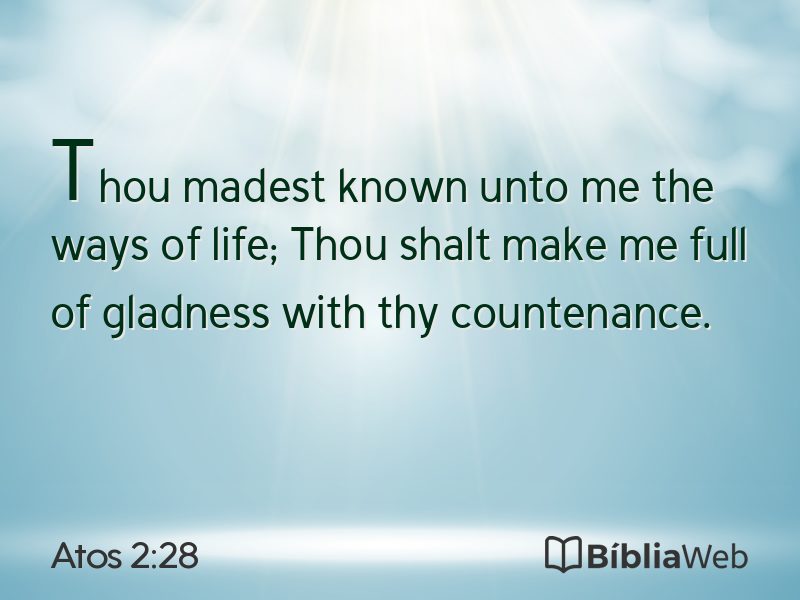 Atos 2:28 em imagem para compartilhar