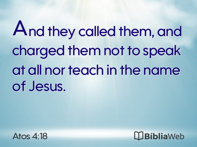 Atos 4:18 em imagem para compartilhar