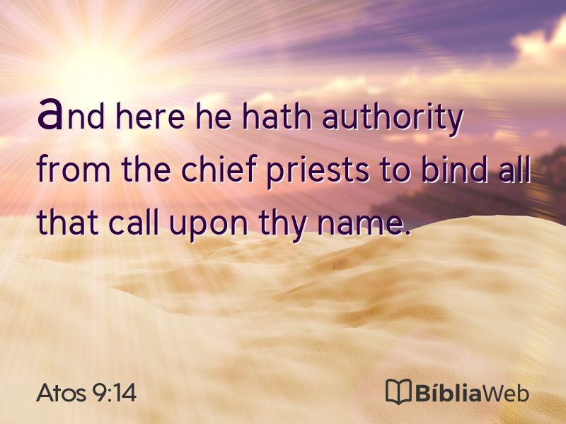 Atos 9:14 em imagem para compartilhar