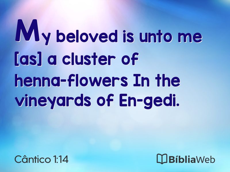 Cântico 1:14 em imagem para compartilhar