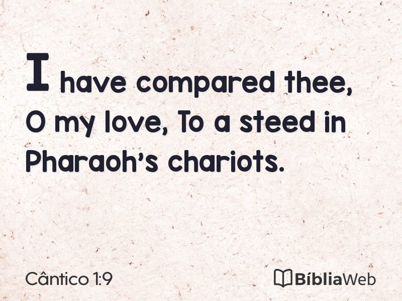 Cântico 1:9 em imagem para compartilhar