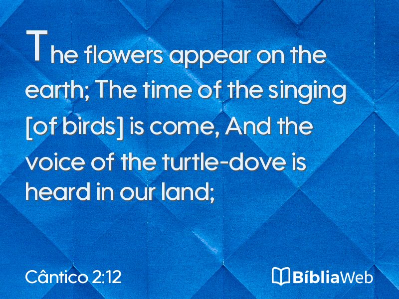 Cântico 2:12 em imagem para compartilhar