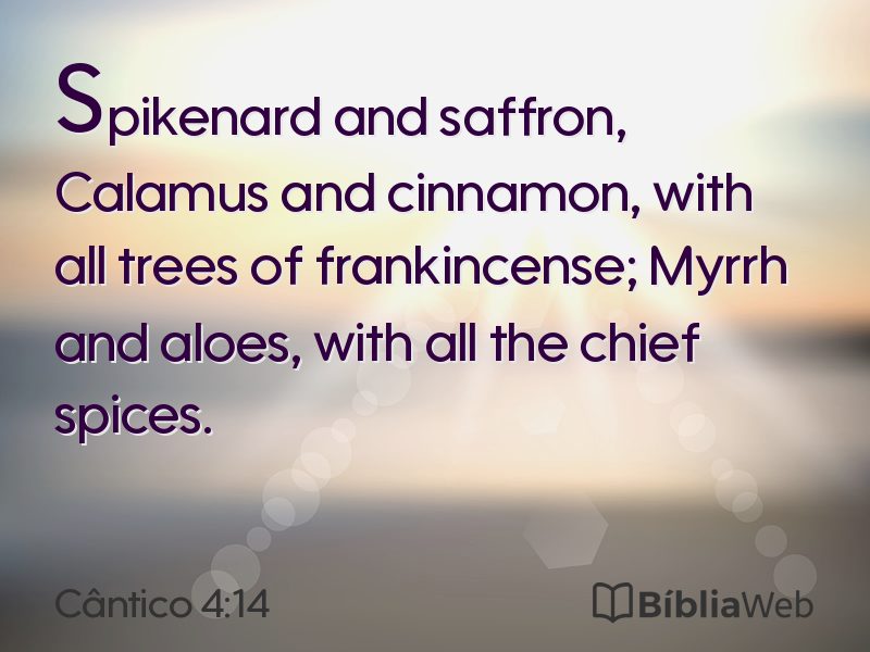 Cântico 4:14 em imagem para compartilhar