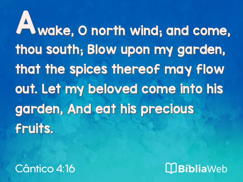 Cântico 4:16 em imagem para compartilhar