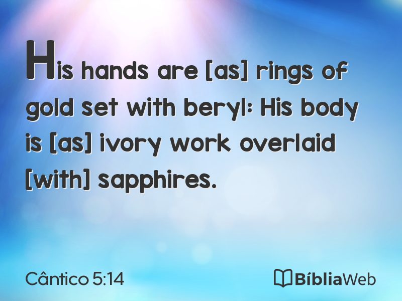 Cântico 5:14 em imagem para compartilhar