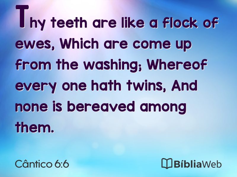 Cântico 6:6 em imagem para compartilhar