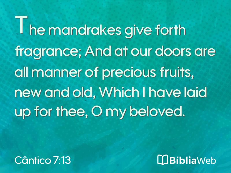 Cântico 7:13 em imagem para compartilhar