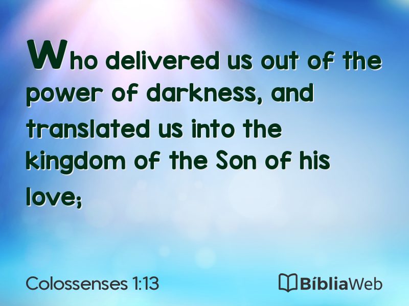 Colossenses 1:13 em imagem para compartilhar
