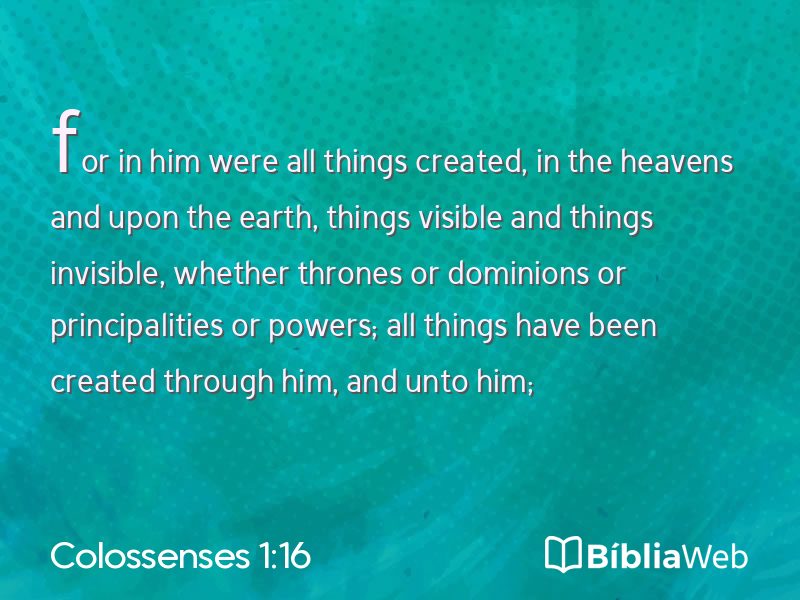 Colossenses 1:16 em imagem para compartilhar