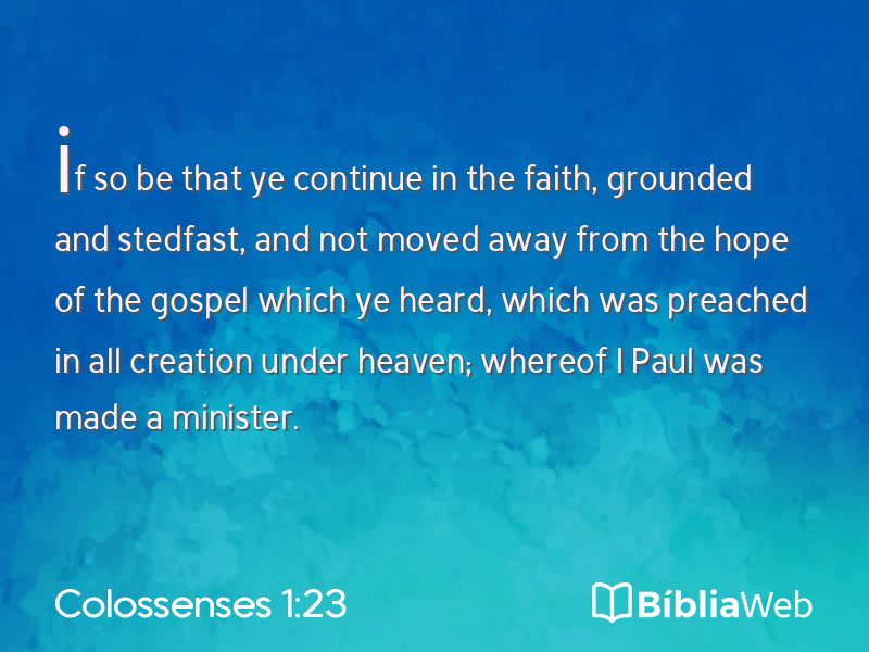 Colossenses 1:23 em imagem para compartilhar
