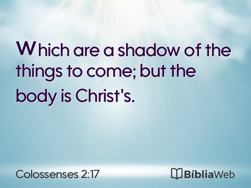 Colossenses 2:17 em imagem para compartilhar