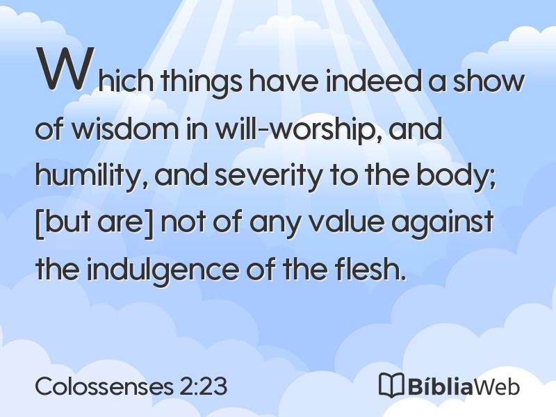 Colossenses 2:23 em imagem para compartilhar