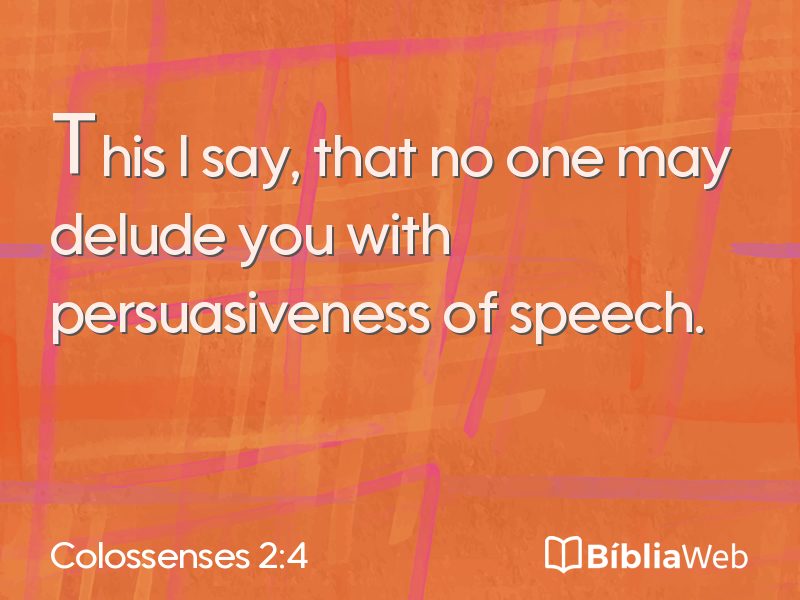Colossenses 2:4 em imagem para compartilhar
