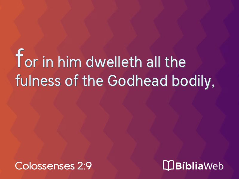 Colossenses 2:9 em imagem para compartilhar