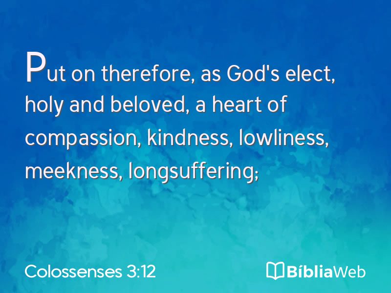 Colossenses 3:12 em imagem para compartilhar