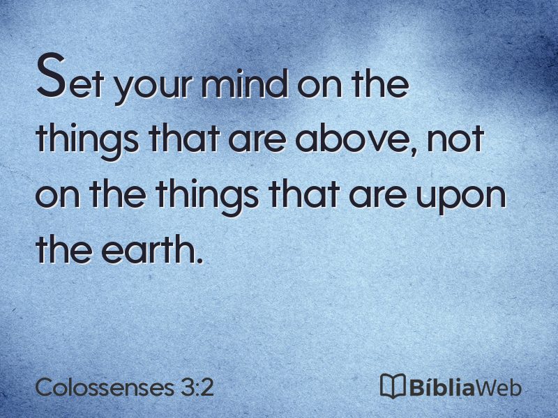 Colossenses 3:2 em imagem para compartilhar