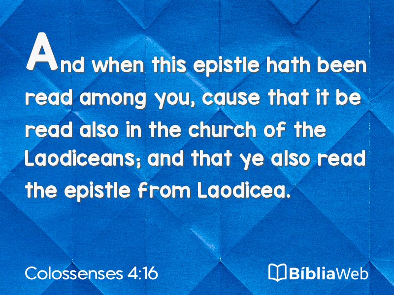 Colossenses 4:16 em imagem para compartilhar