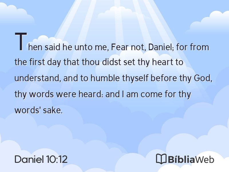 Daniel 10:12 em imagem para compartilhar