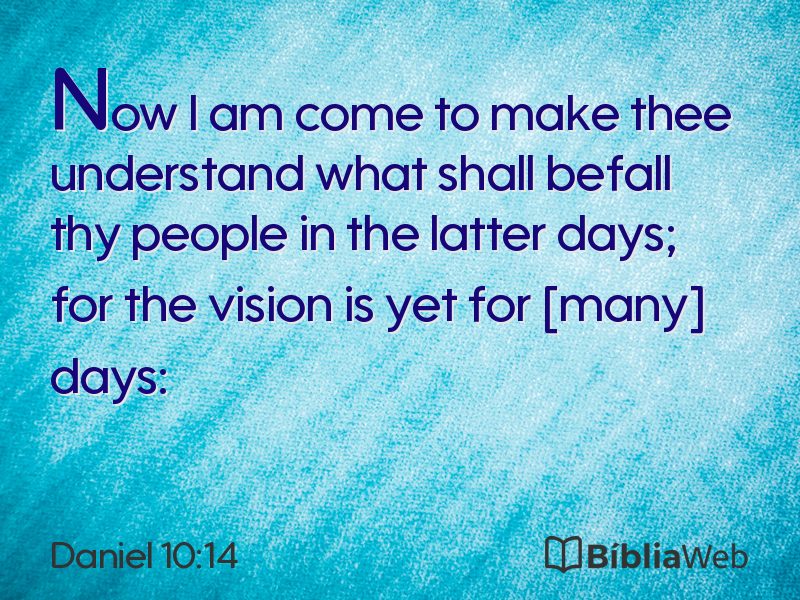 Daniel 10:14 em imagem para compartilhar