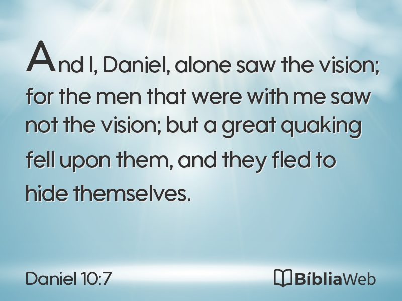 Daniel 10:7 em imagem para compartilhar