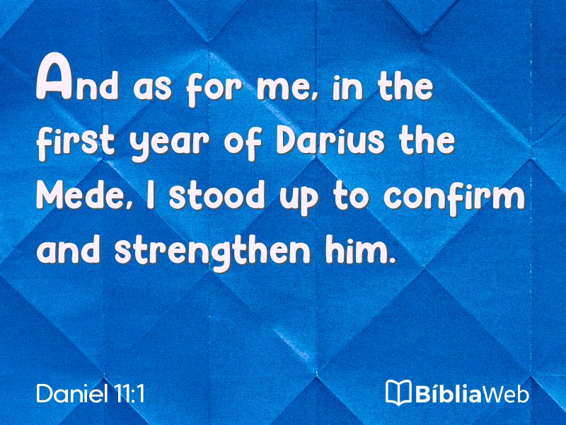 Daniel 11:1 em imagem para compartilhar