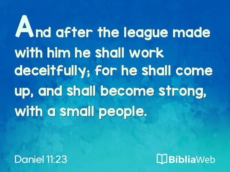 Daniel 11:23 em imagem para compartilhar