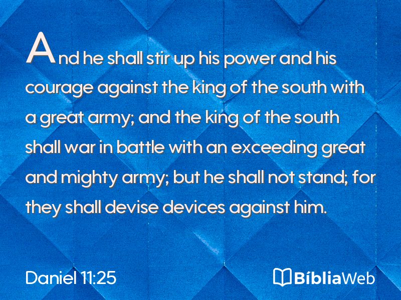 Daniel 11:25 em imagem para compartilhar