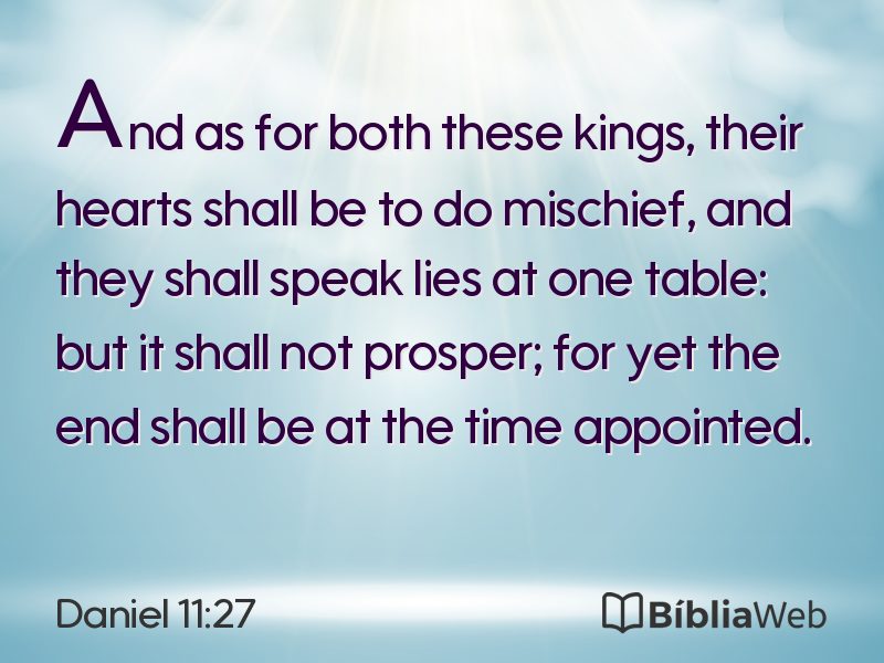 Daniel 11:27 em imagem para compartilhar