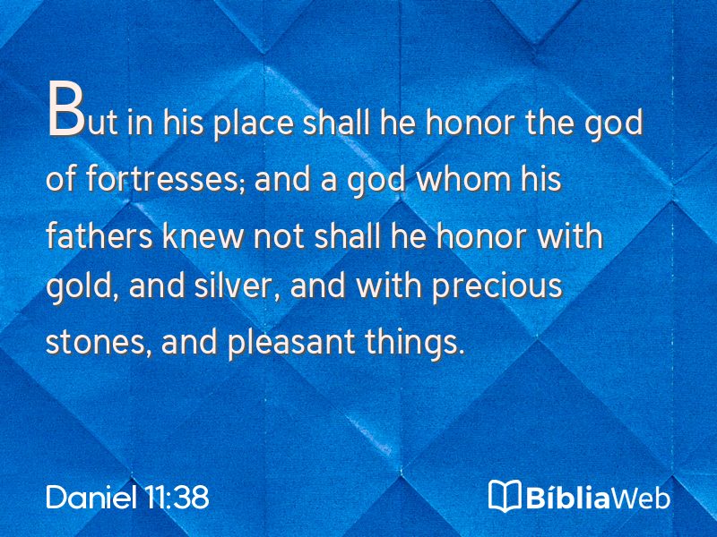 Daniel 11:38 em imagem para compartilhar