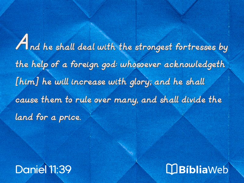 Daniel 11:39 em imagem para compartilhar