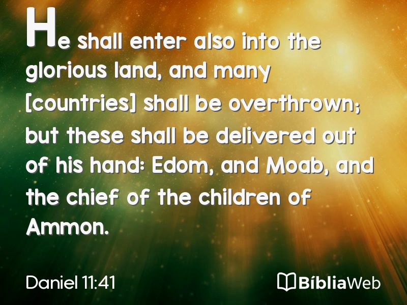 Daniel 11:41 em imagem para compartilhar
