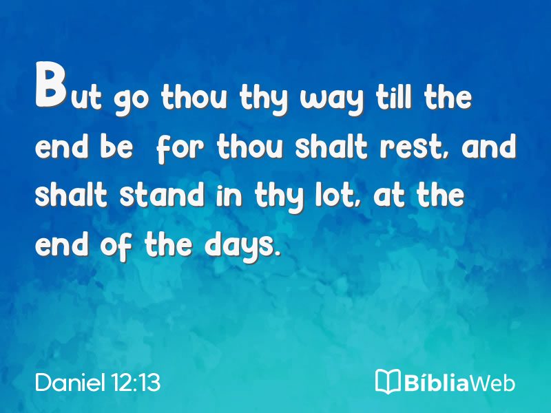 Daniel 12:13 em imagem para compartilhar