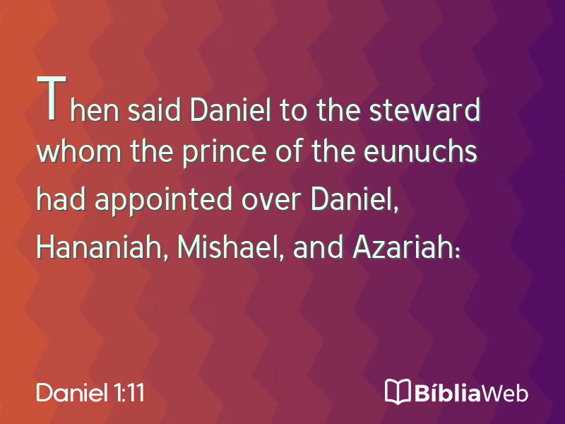 Daniel 1:11 em imagem para compartilhar