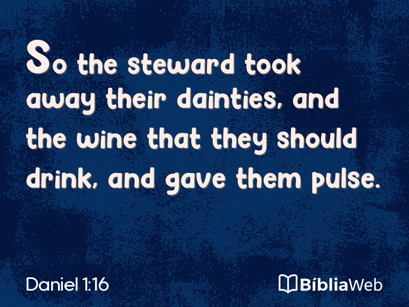 Daniel 1:16 em imagem para compartilhar